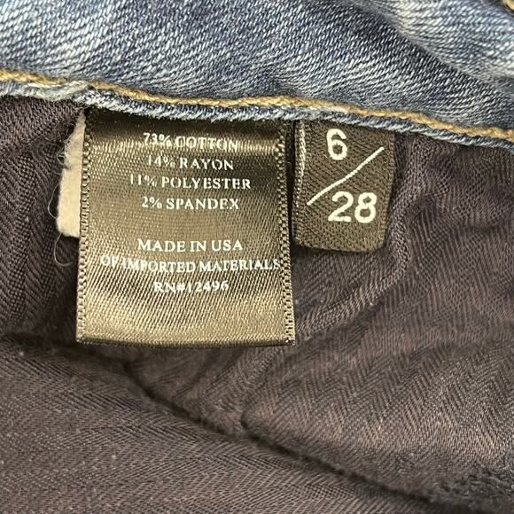 Parker Smith Straight Leg Medium Wash USA Cotton Blend Denim Jeans 6/28 - Picture 4 of 9